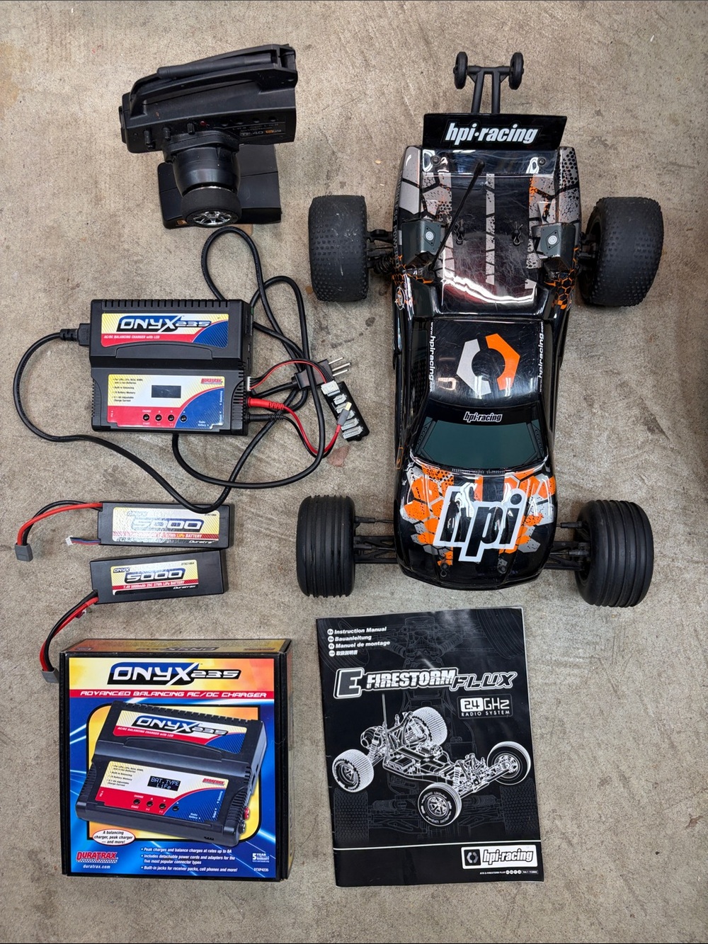 Black and Orange HPI Branded RC Buggy Car